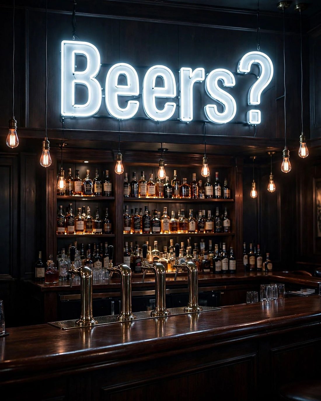 Beers? · LED Neon — Weiß