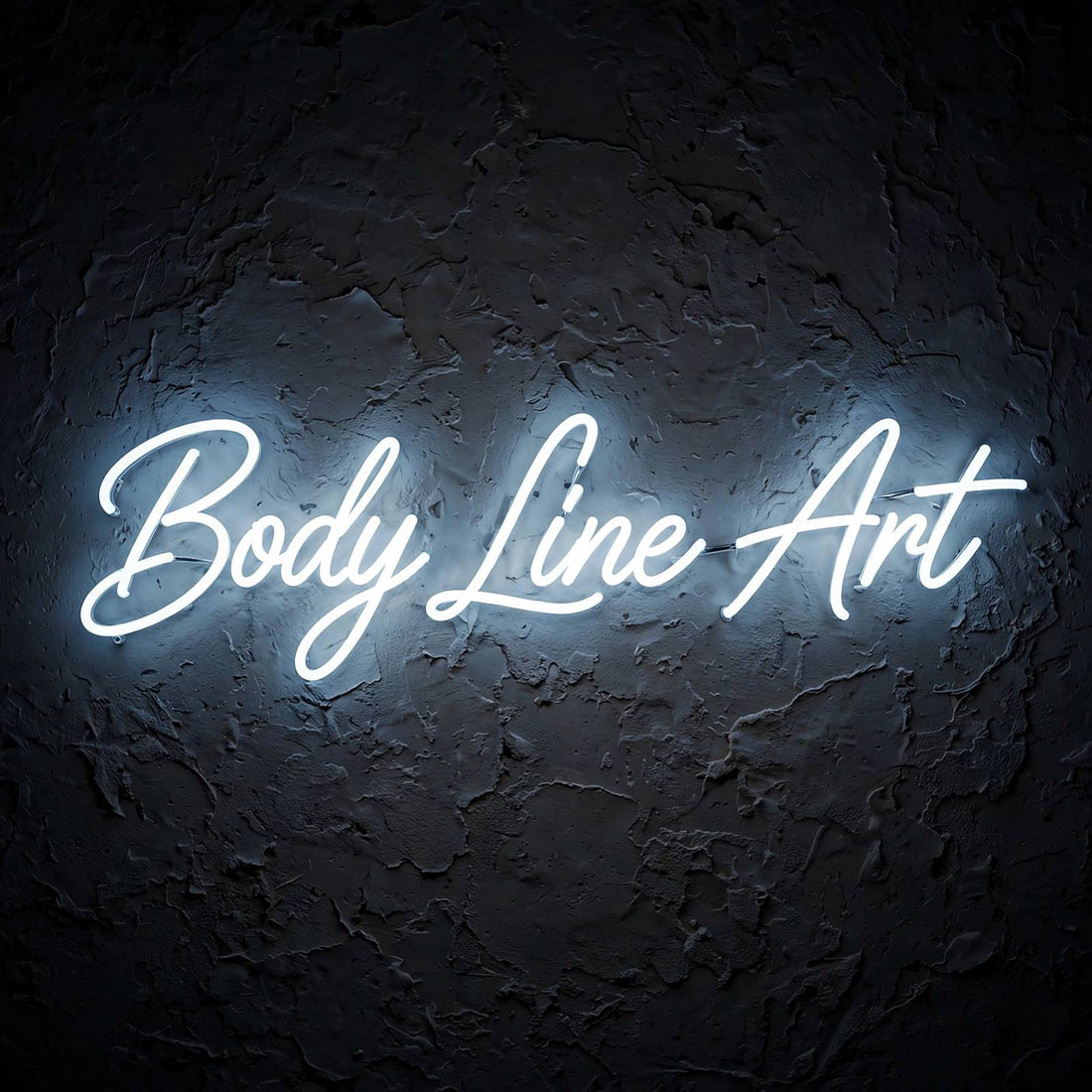Body Line Art · LED Neon — Weiß