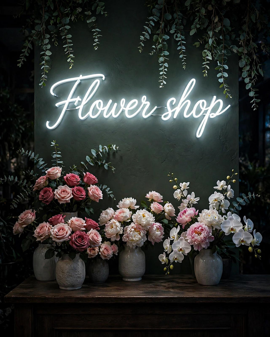 Flower shop · LED Neon — Weiß