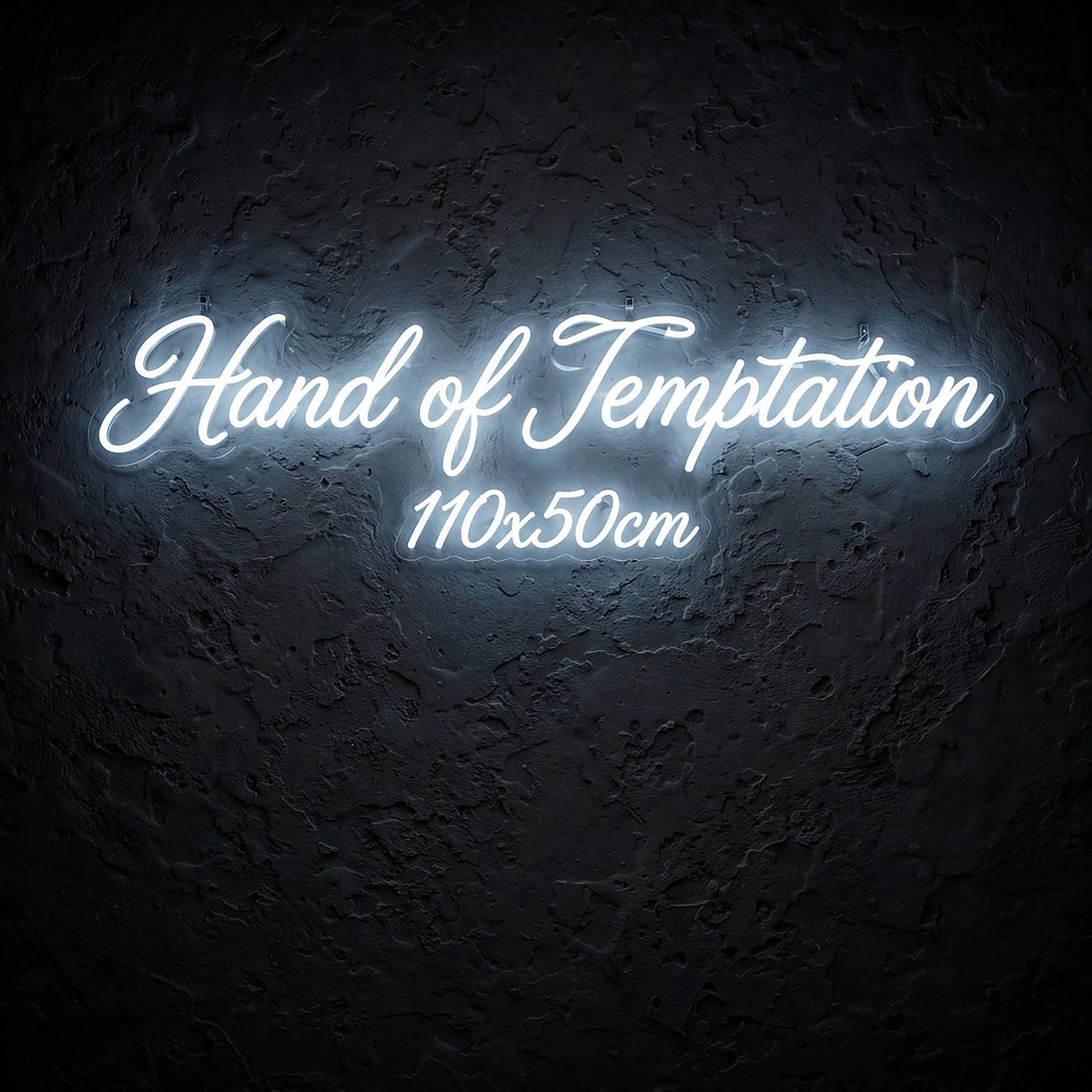 Hand of Temptation 110x50cm · LED Neon — Weiß