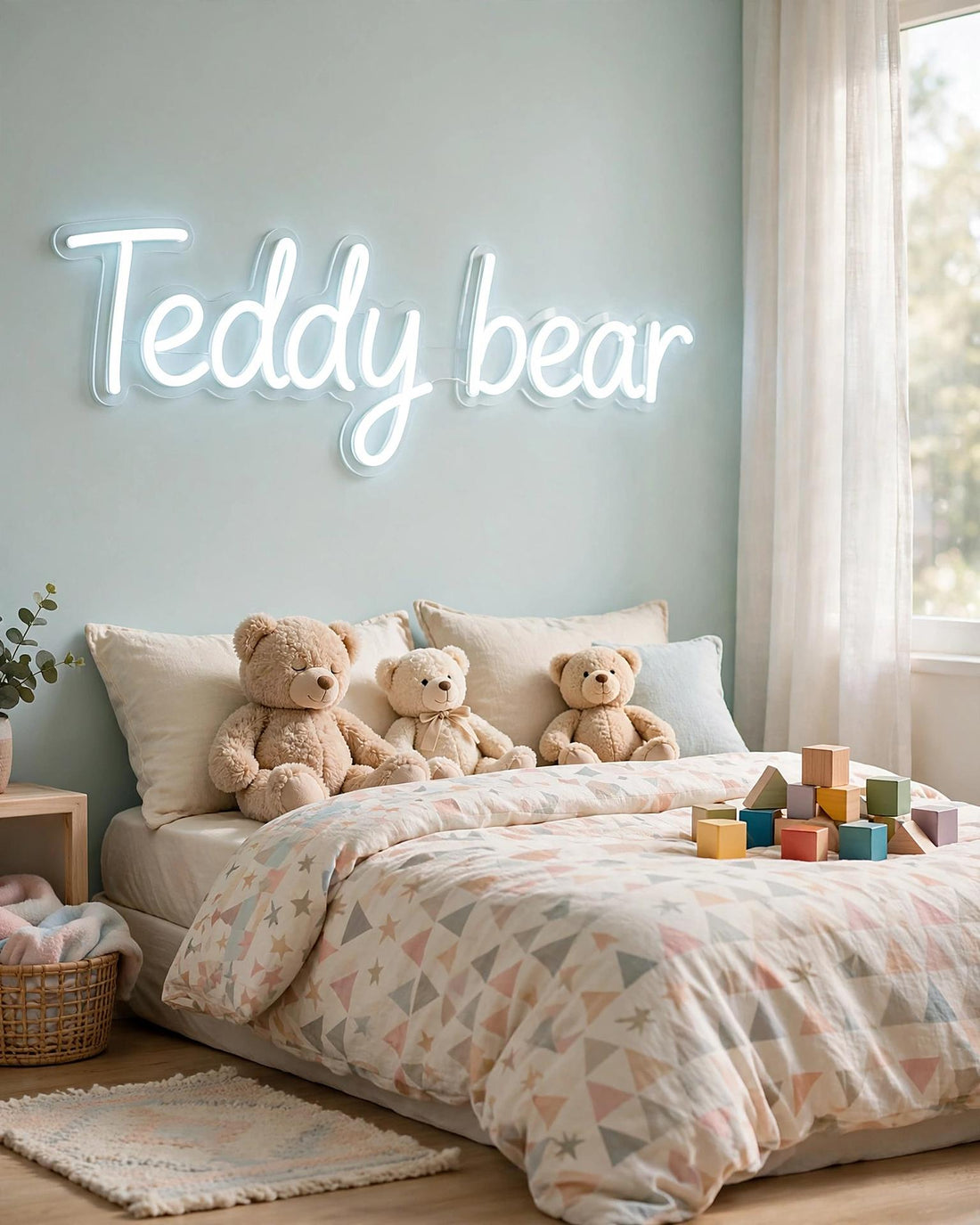 Teddy bear · LED Neon — Weiß