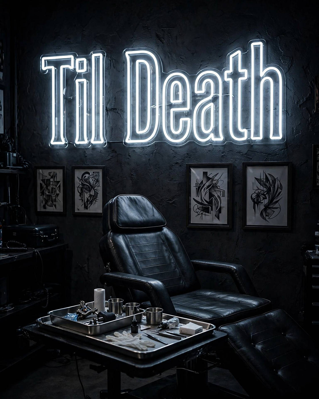 Til Death · LED Neon — Weiß