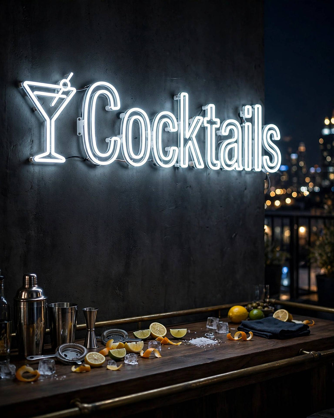 Cocktails · LED Neon — Weiß