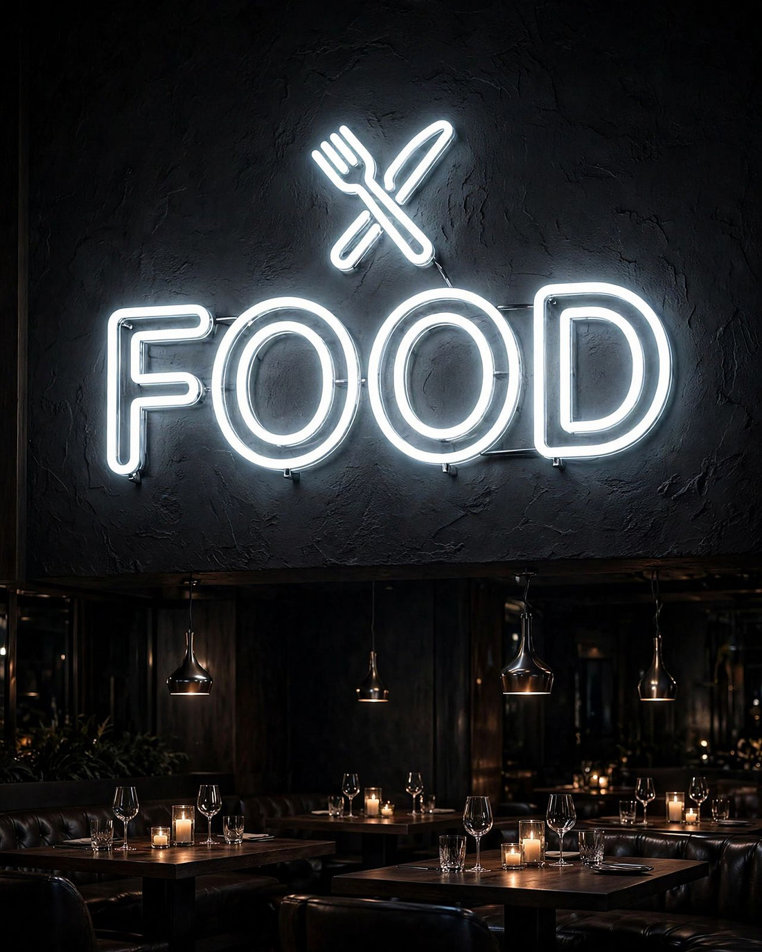 Food · LED Neon — Weiß