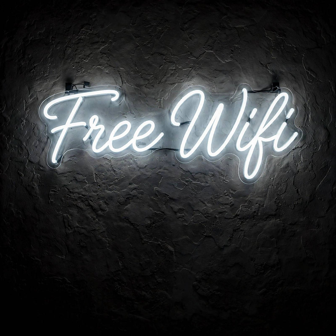 Free Wifi · LED Neon — Weiß