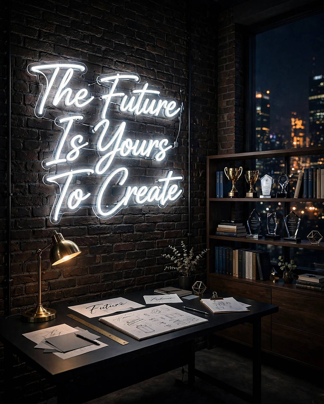The Future Is Yours To Create · LED Neon — Weiß