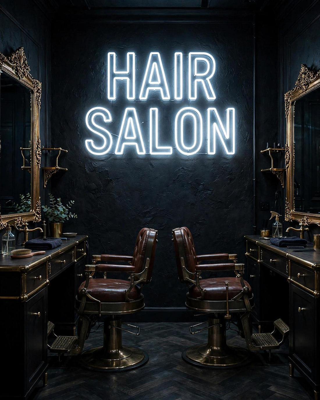 Hair salon · LED Neon — Weiß