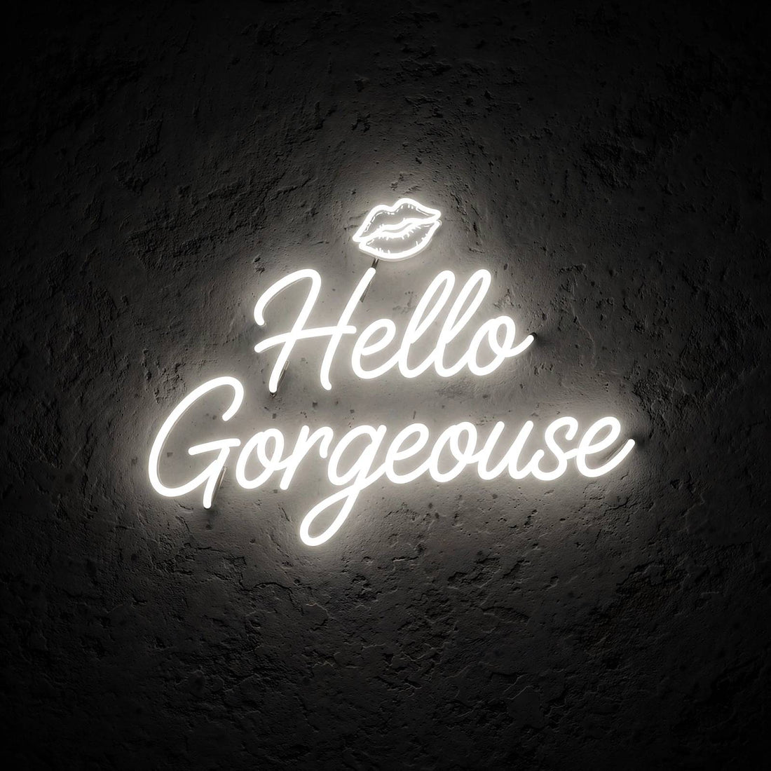 Hello Gorgeouse · LED Neon — Weiß