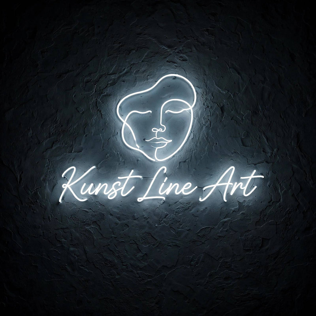 Kunst Line Art · LED Neon — Weiß