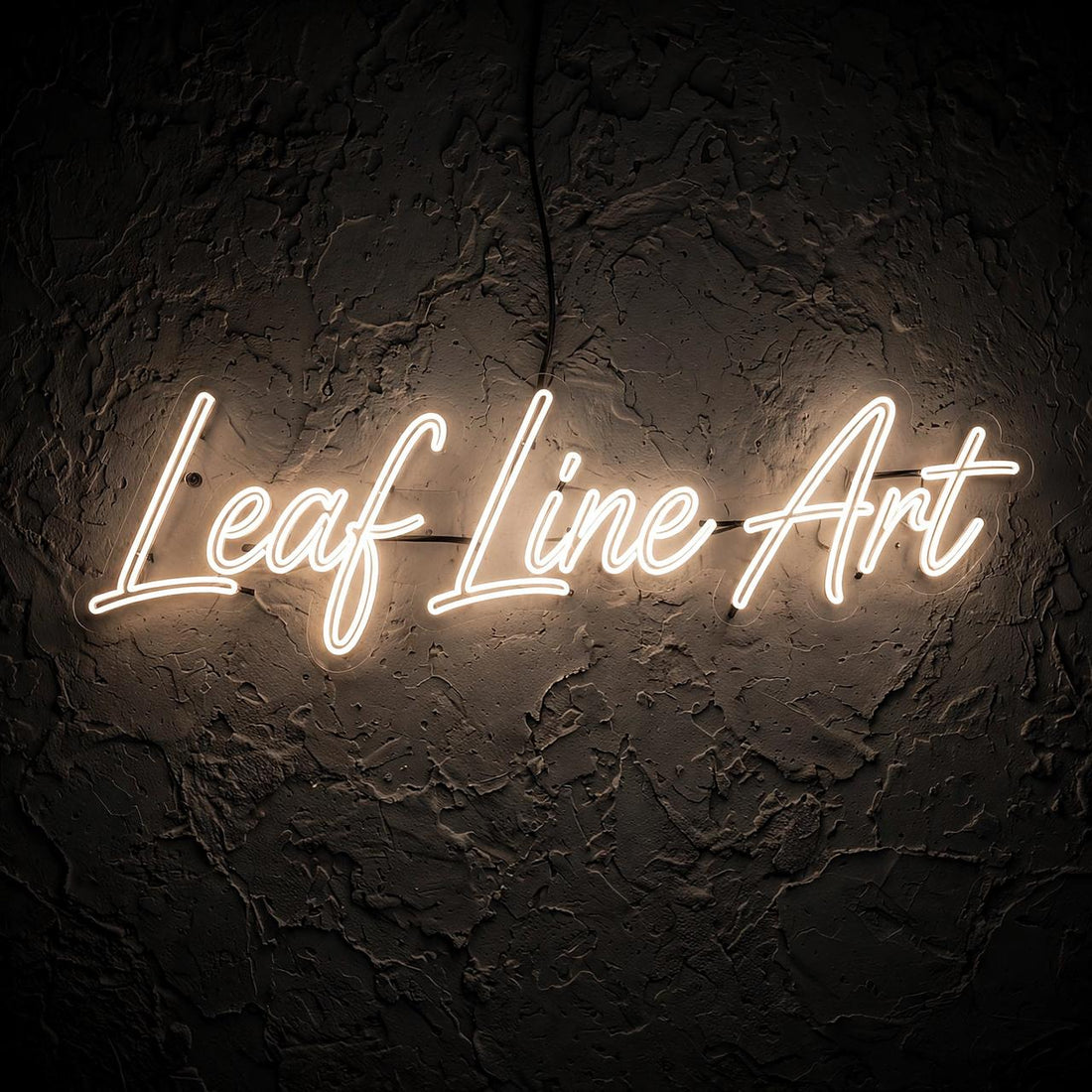 Leaf Line Art · LED Neon