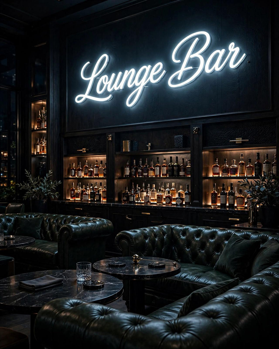 Lounge Bar · LED Neon — Weiß