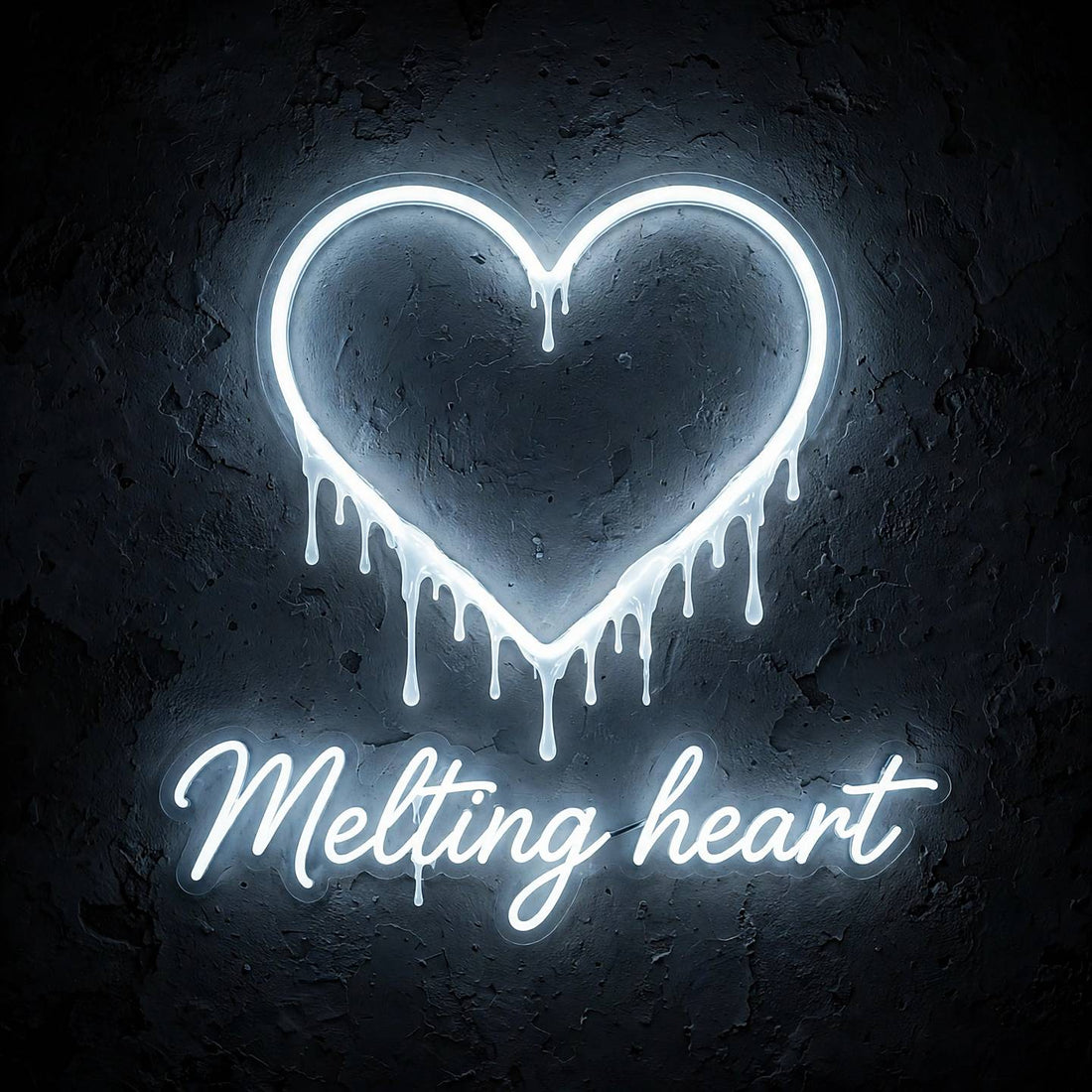 Melting heart · LED Neon — Weiß