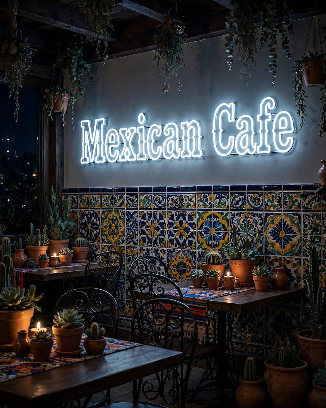 Mexican Cafe · LED Neon — Weiß