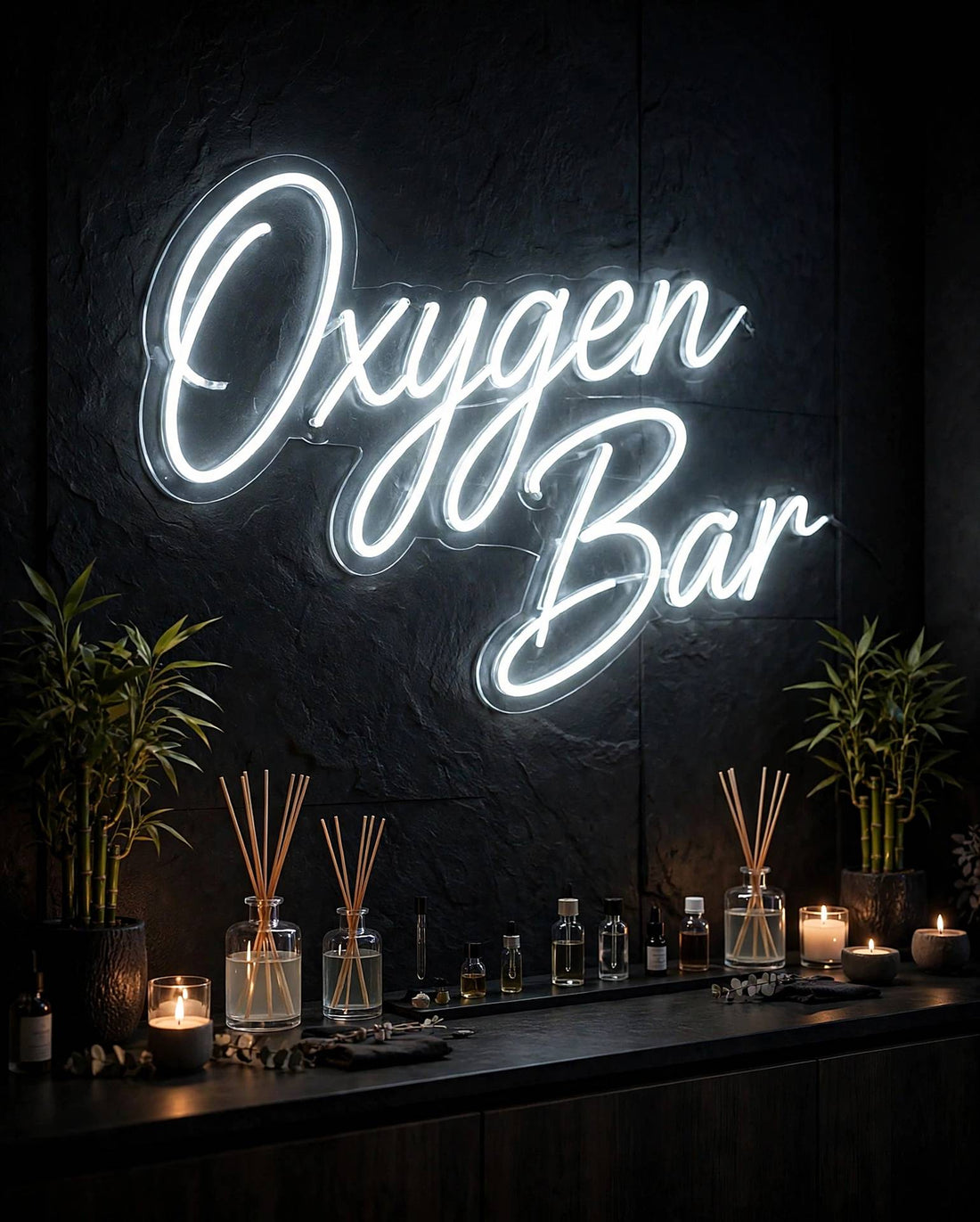Oxygen Bar · LED Neon — Weiß
