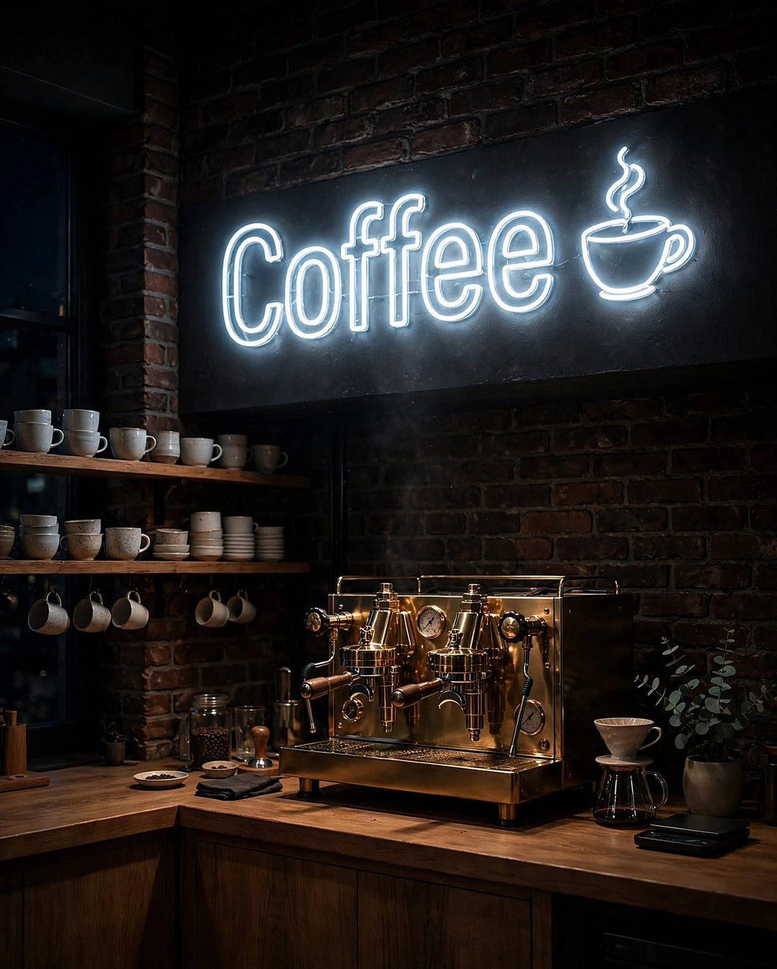 Coffee · LED Neon — Weiß