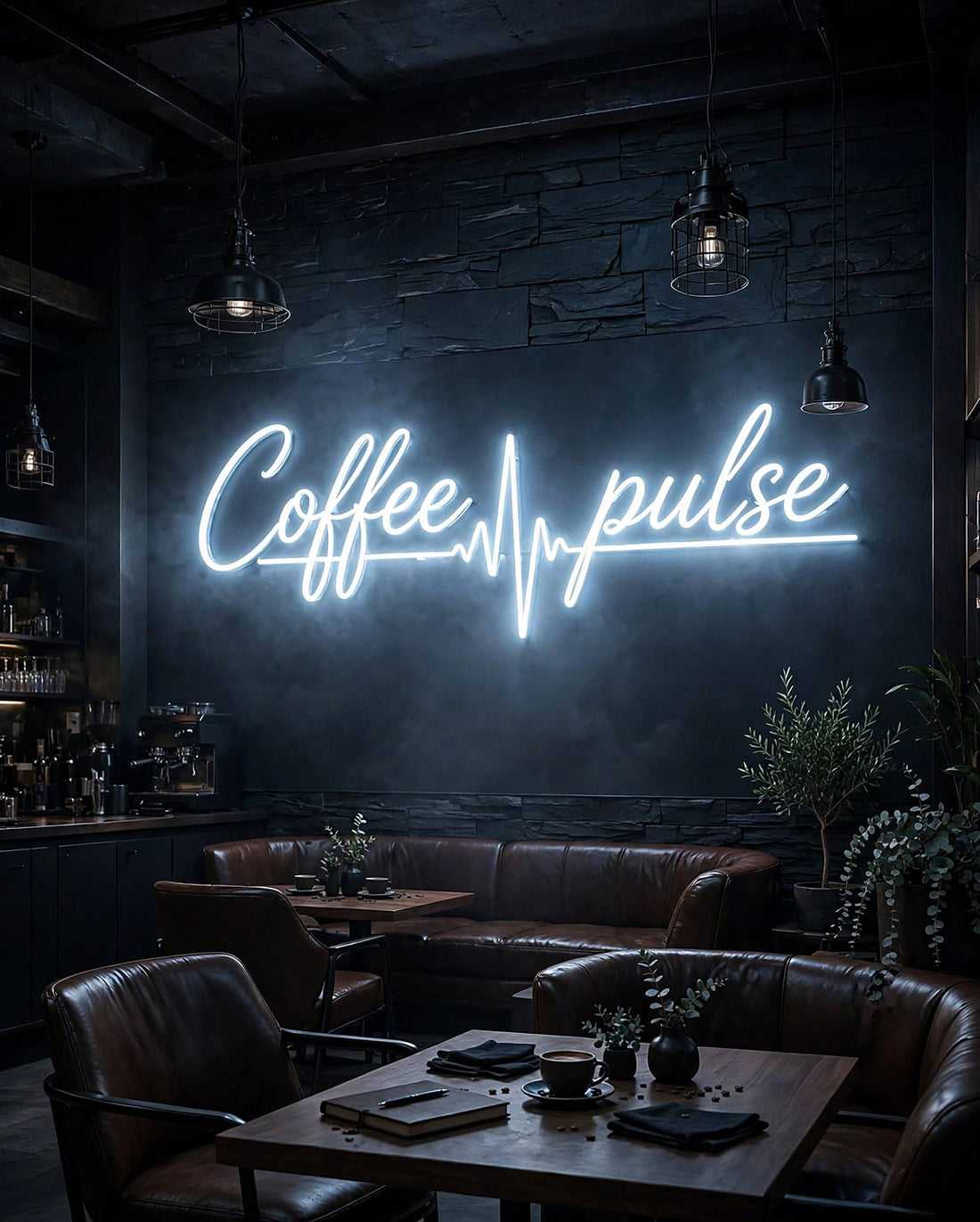 Coffee pulse · LED Neon — Weiß