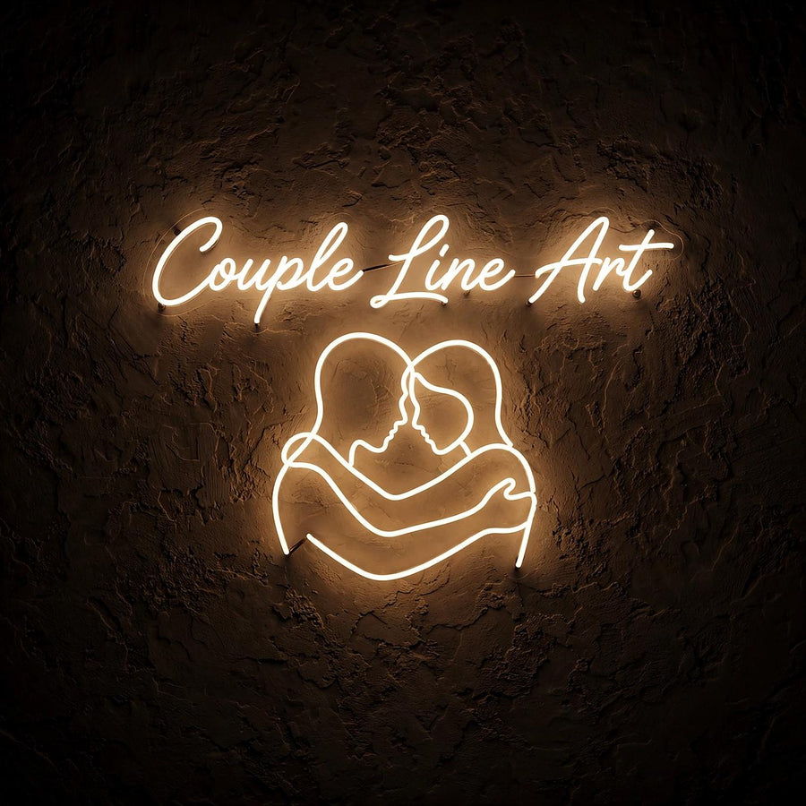 Couple Line Art · LED Neon
