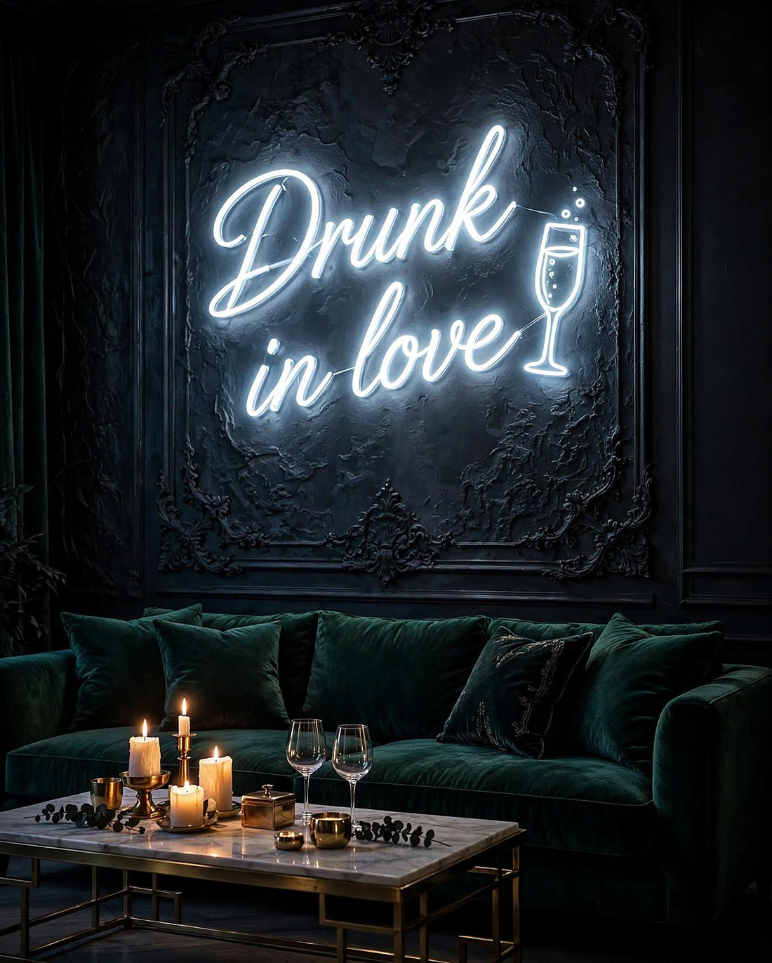 Drunk in love · LED Neon — Weiß