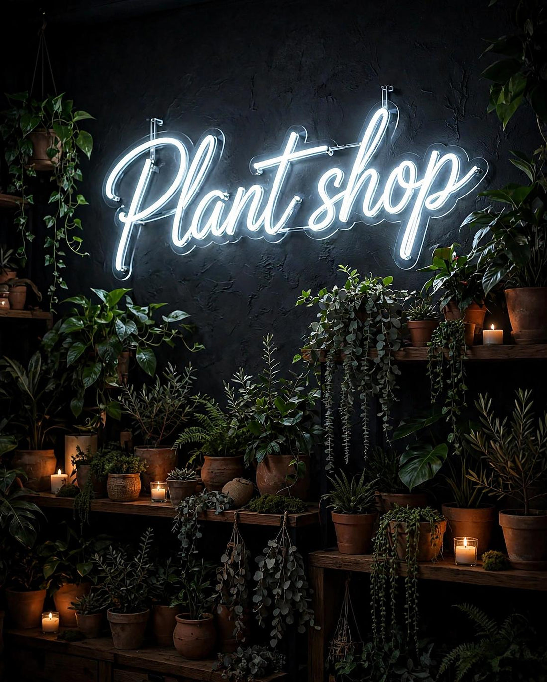 Plant shop · LED Neon — Weiß