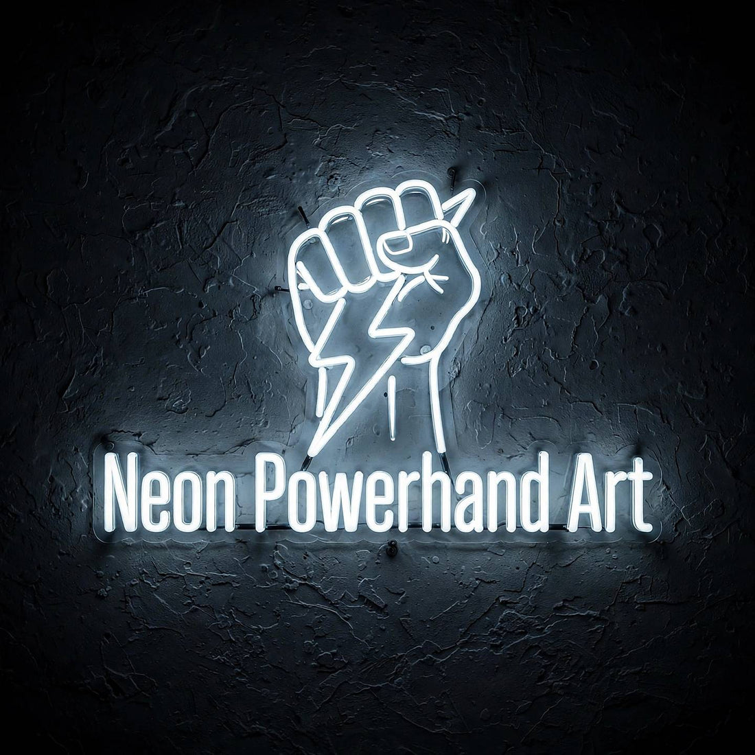 Neon Powerhand Art · LED Neon — Weiß