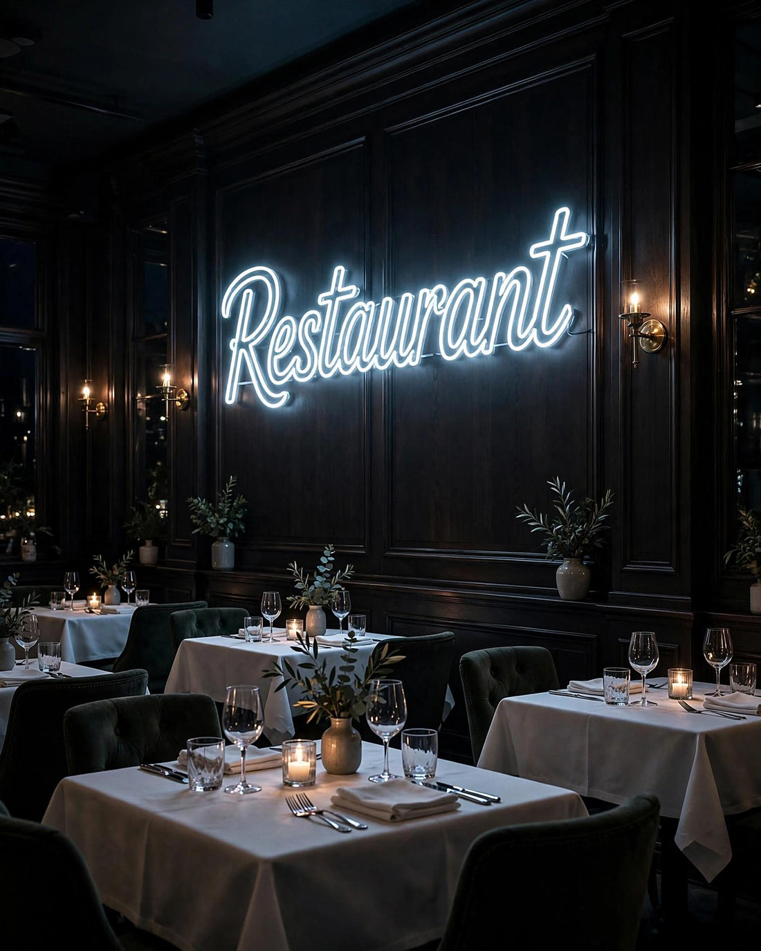Restaurant · LED Neon — Weiß