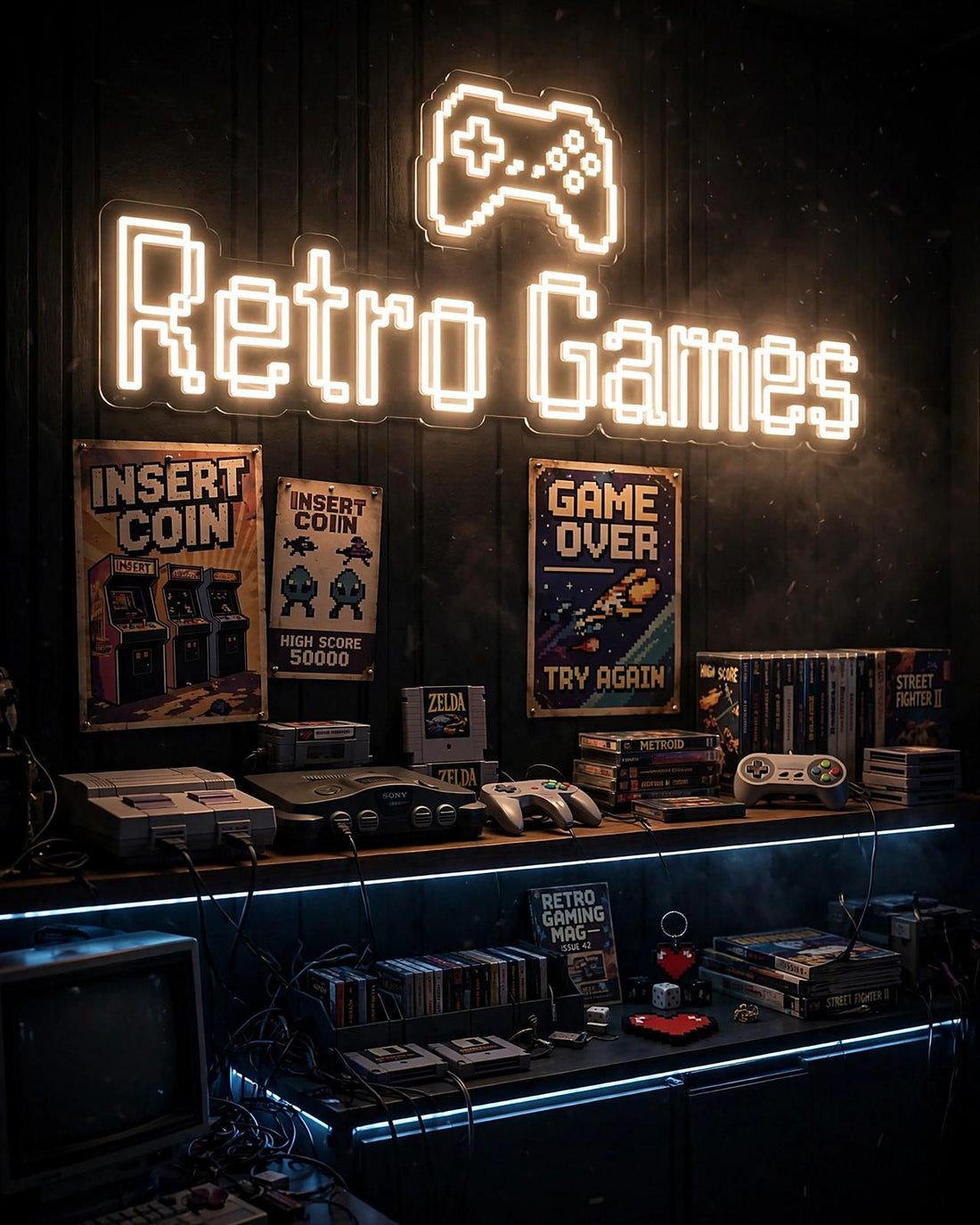 Retro Games · LED Neon