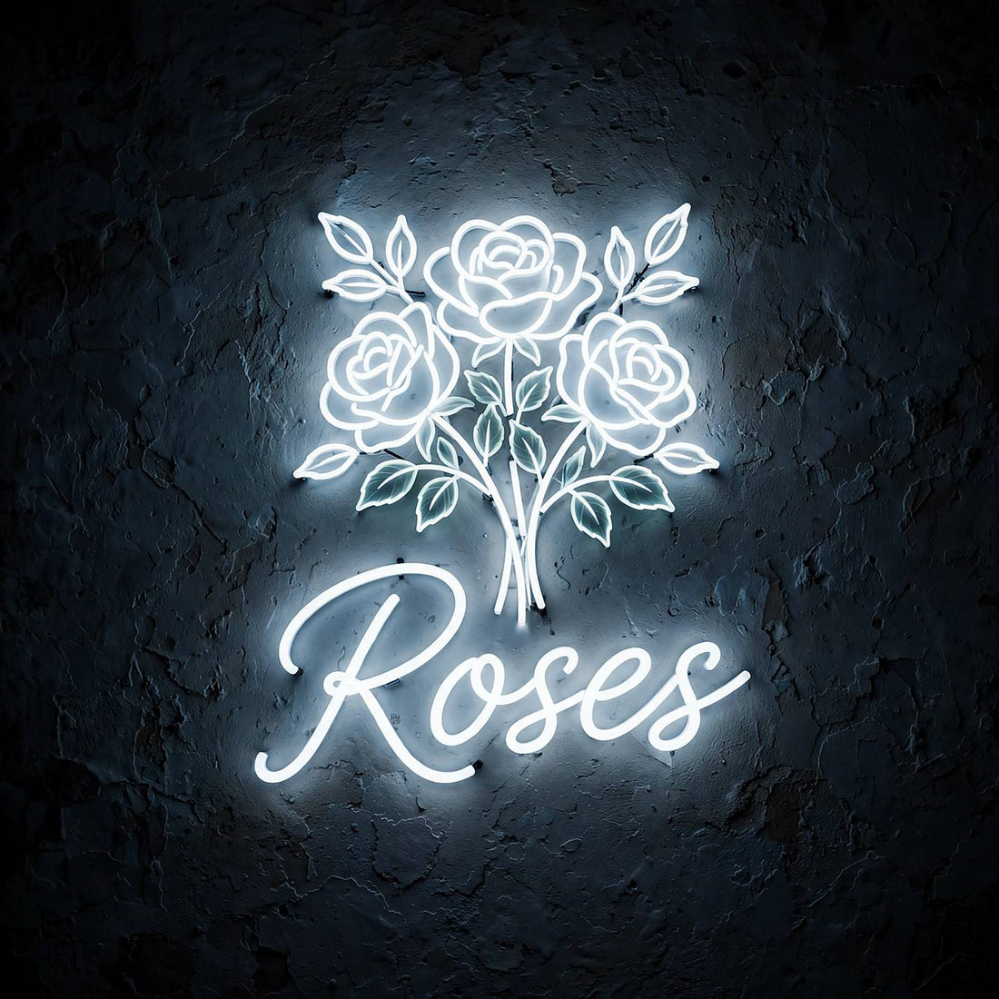 Roses · LED Neon — Weiß