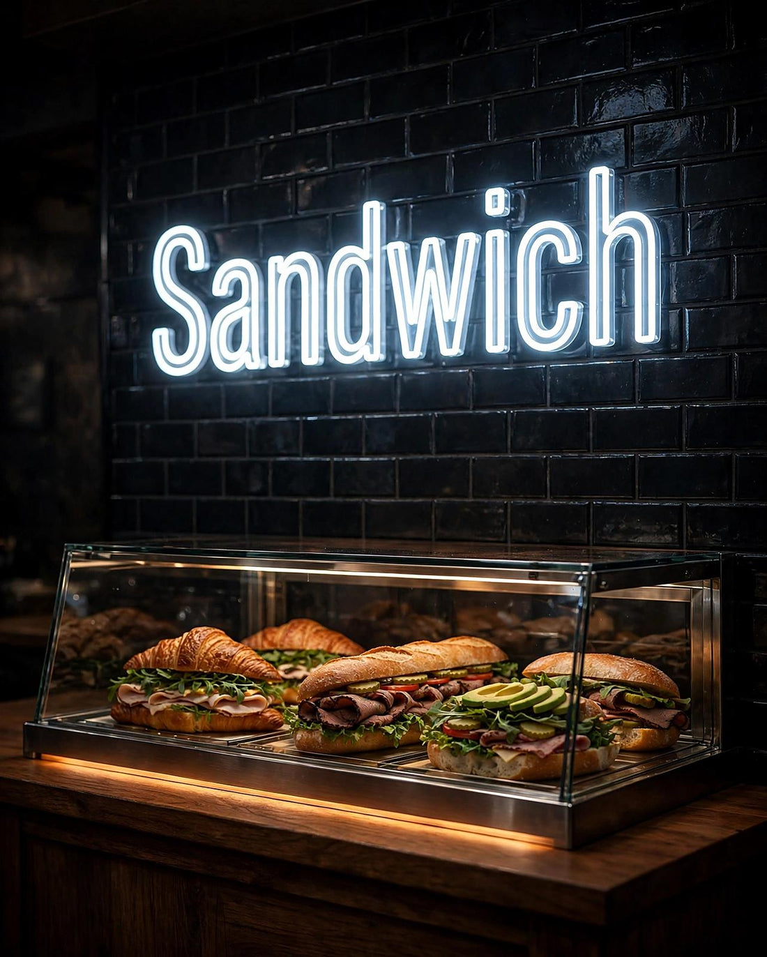 Sandwich · LED Neon — Weiß