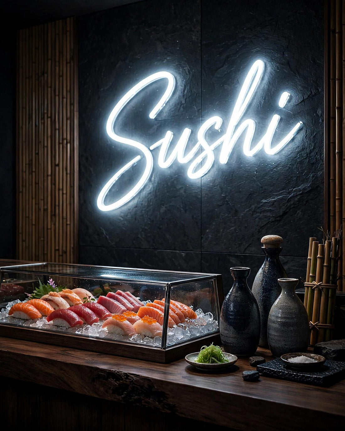 Sushi · LED Neon — Weiß