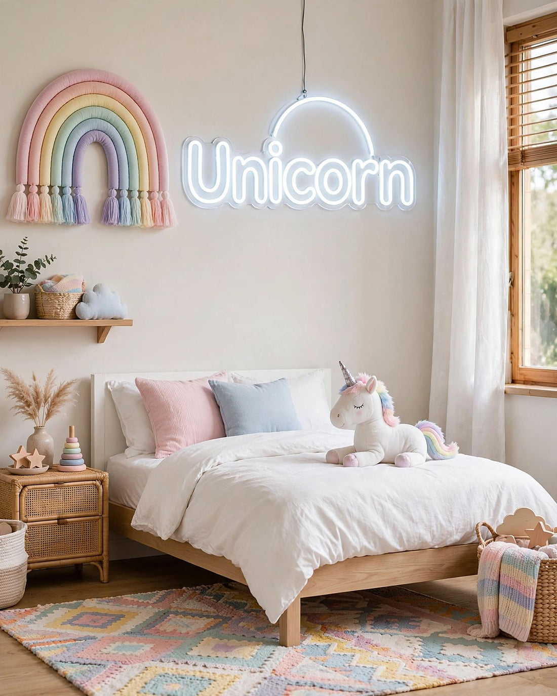 Unicorn · LED Neon — Weiß