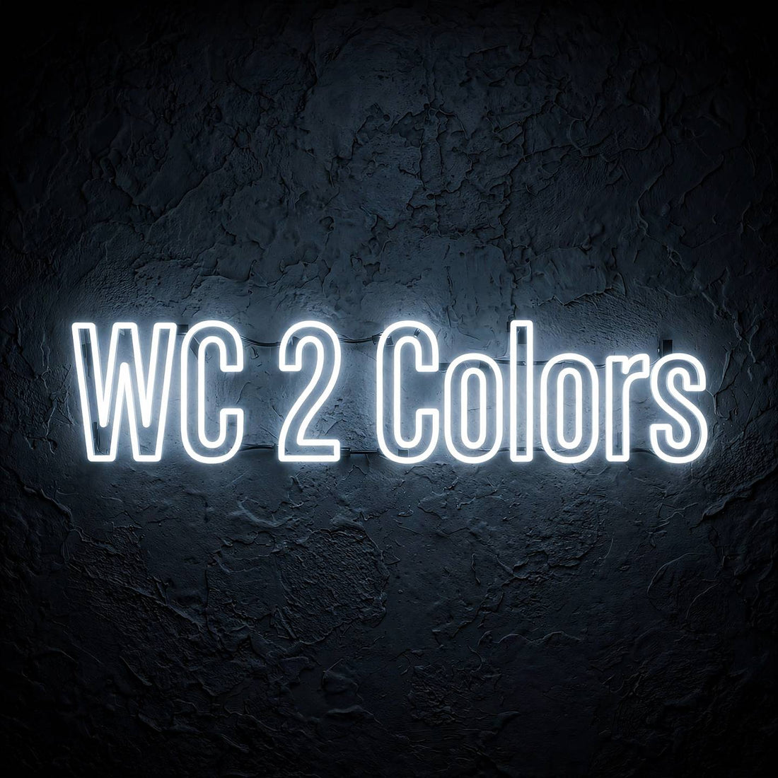 WC 2 Colors · LED Neon — Weiß