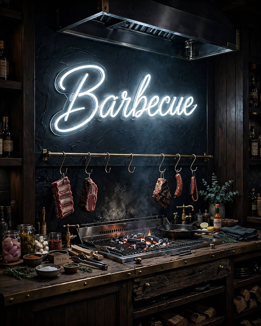 Barbecue · LED Neon — Weiß
