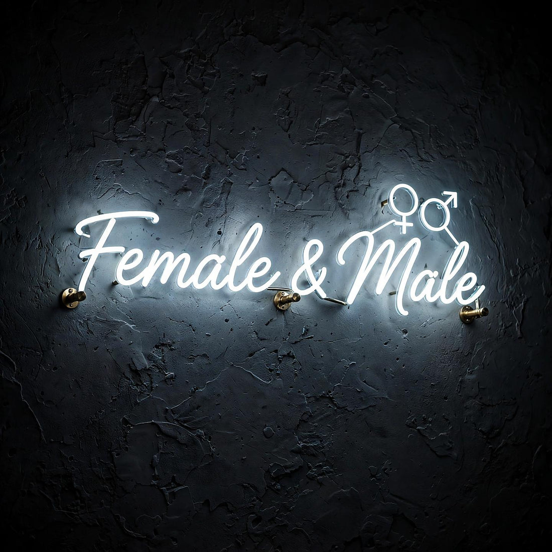 Female & Male · LED Neon — Weiß
