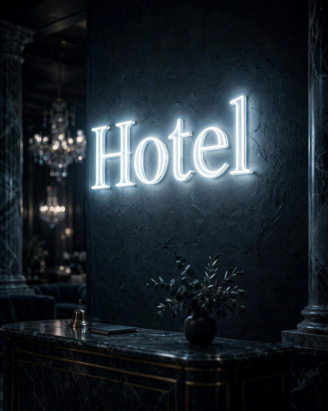 Hotel · LED Neon — Weiß
