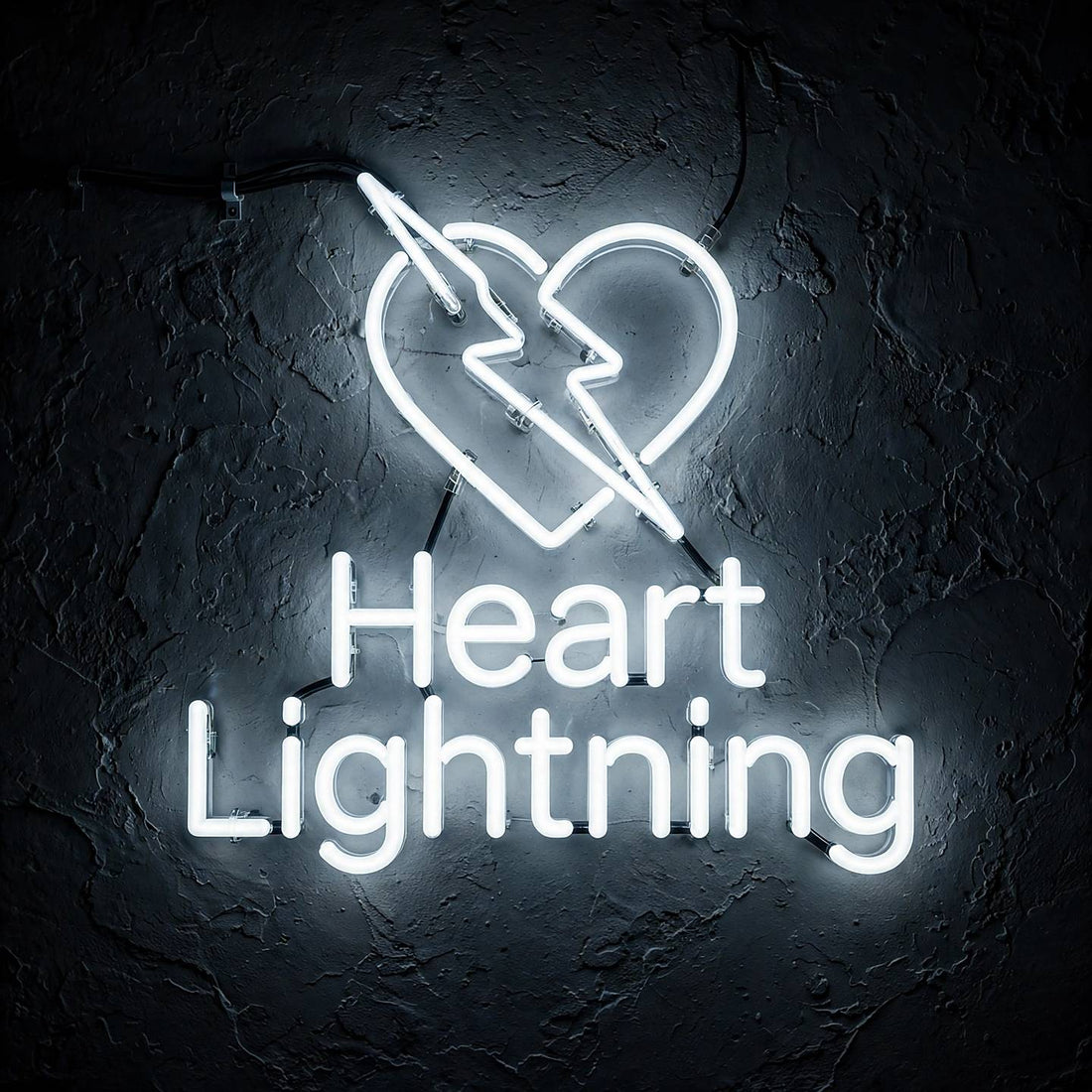 Heart Lightning · LED Neon — Weiß
