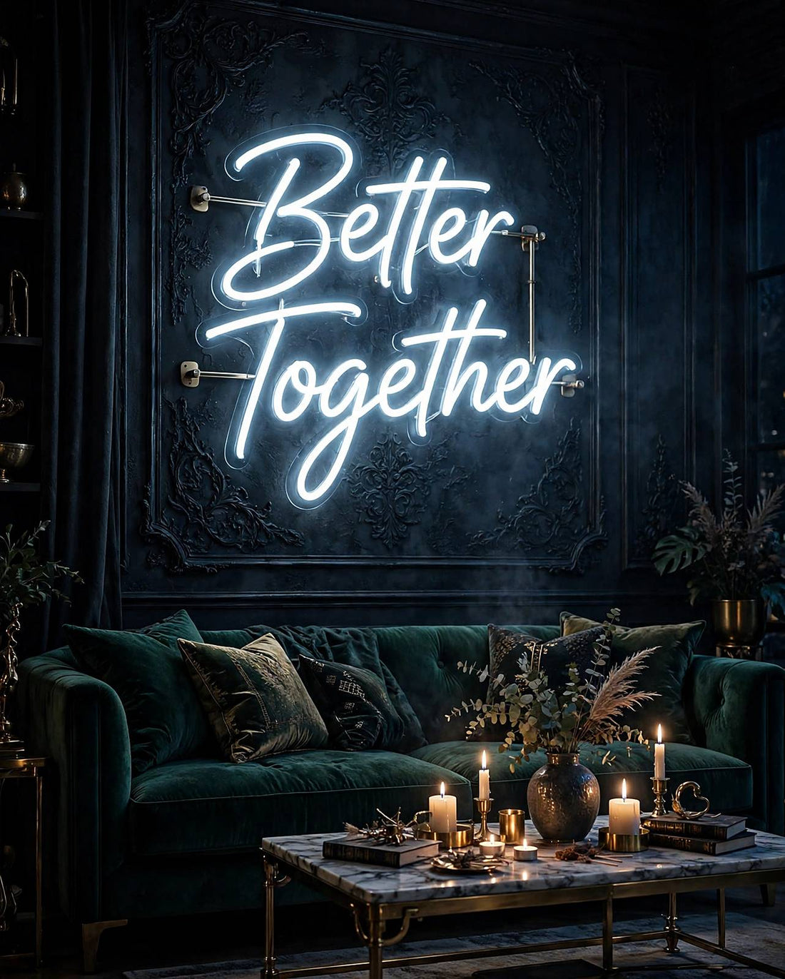 Better Together · LED Neon — Weiß