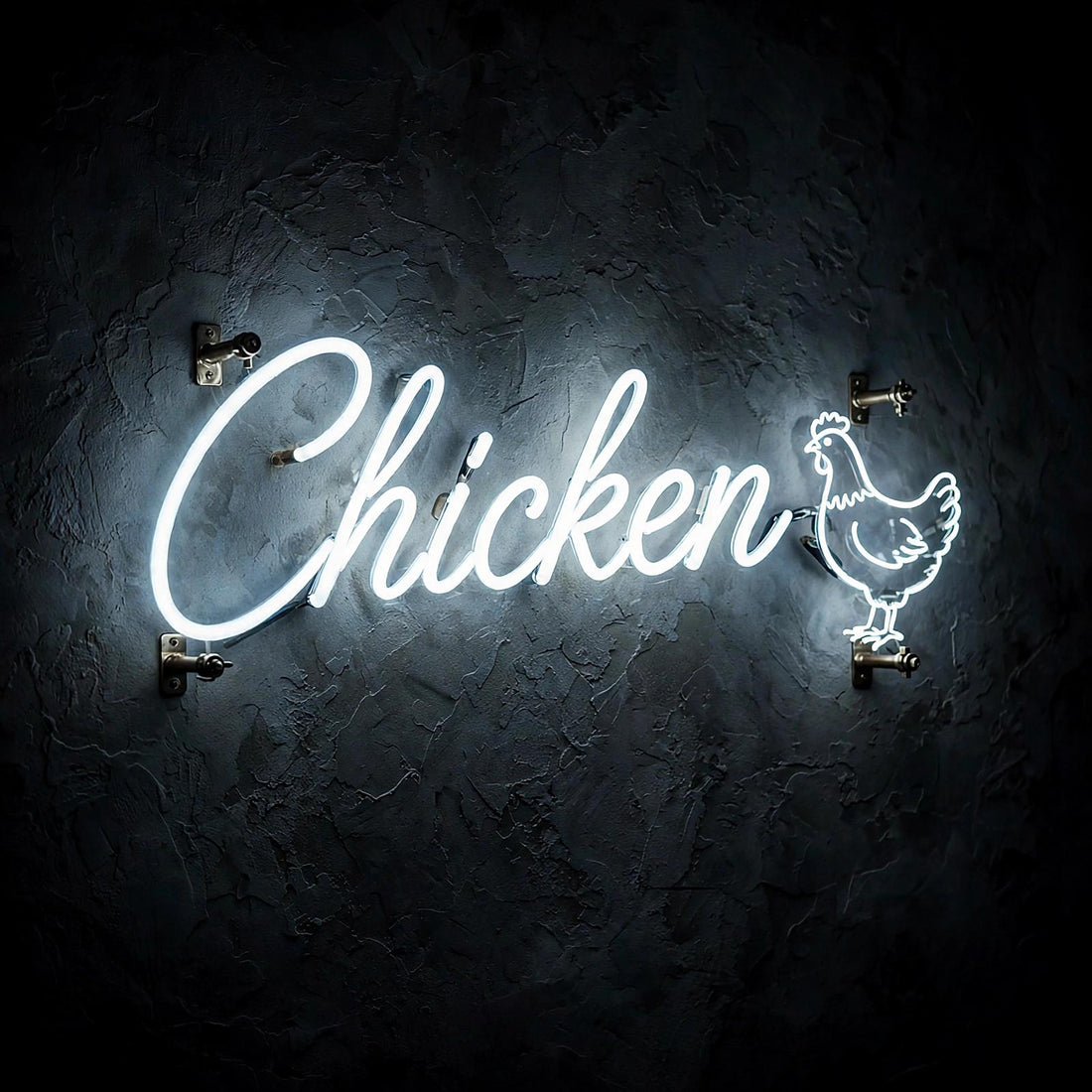 Chicken · LED Neon — Weiß