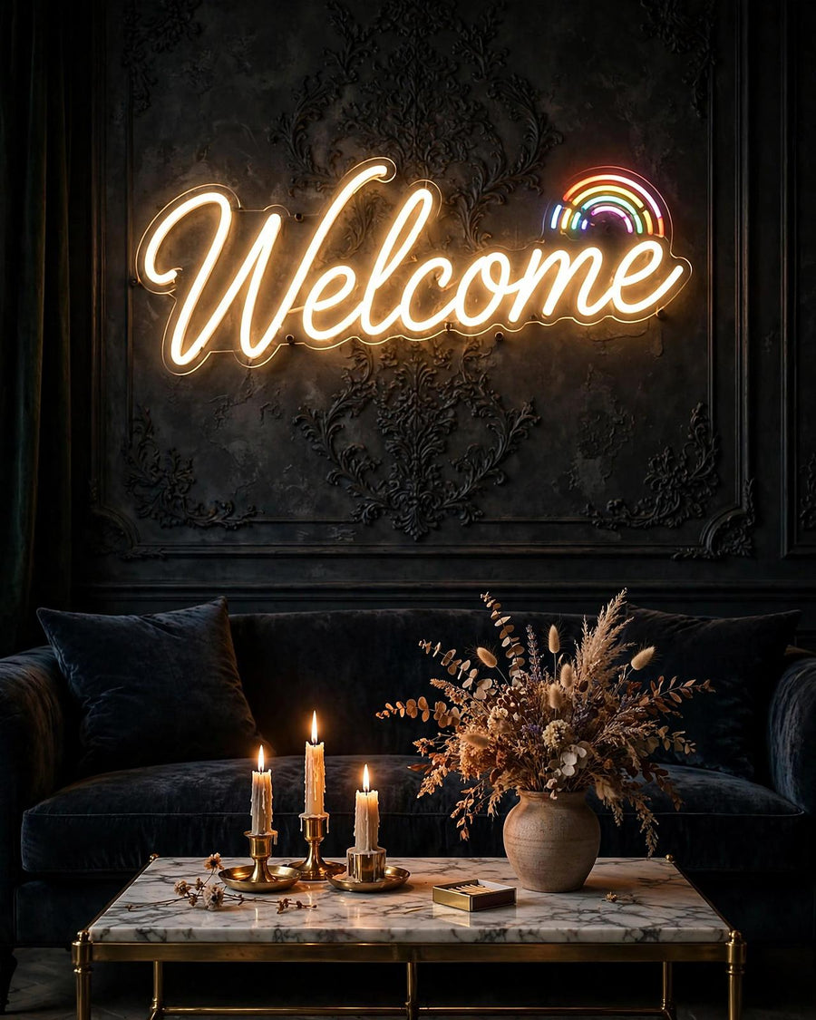 Welcome multicolored · LED Neon