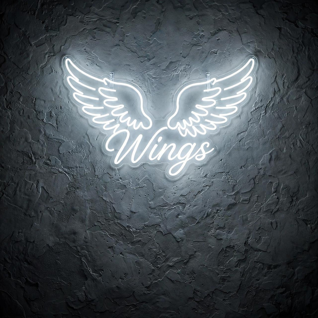 Wings · LED Neon — Weiß