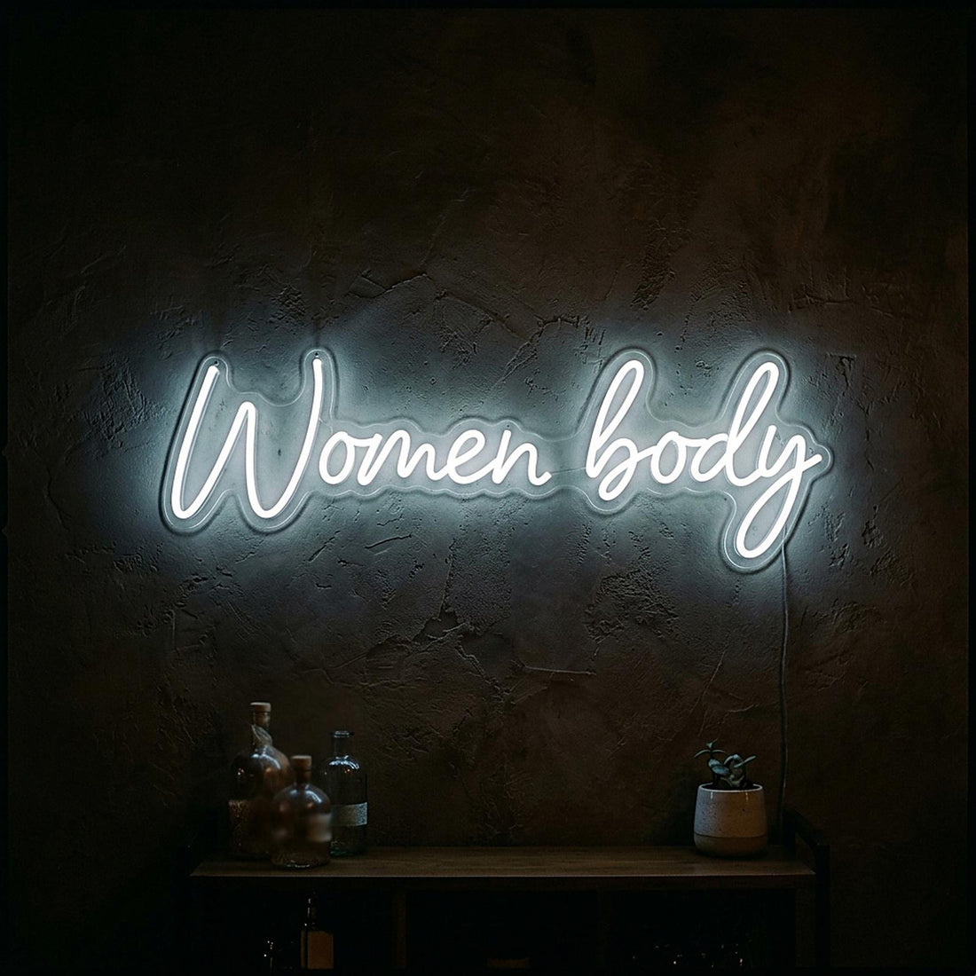 Women body · LED Neon — Weiß