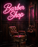 Barber Shop · LED Neon — Pink