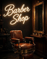 Barber Shop · LED Neon — Warmweiß