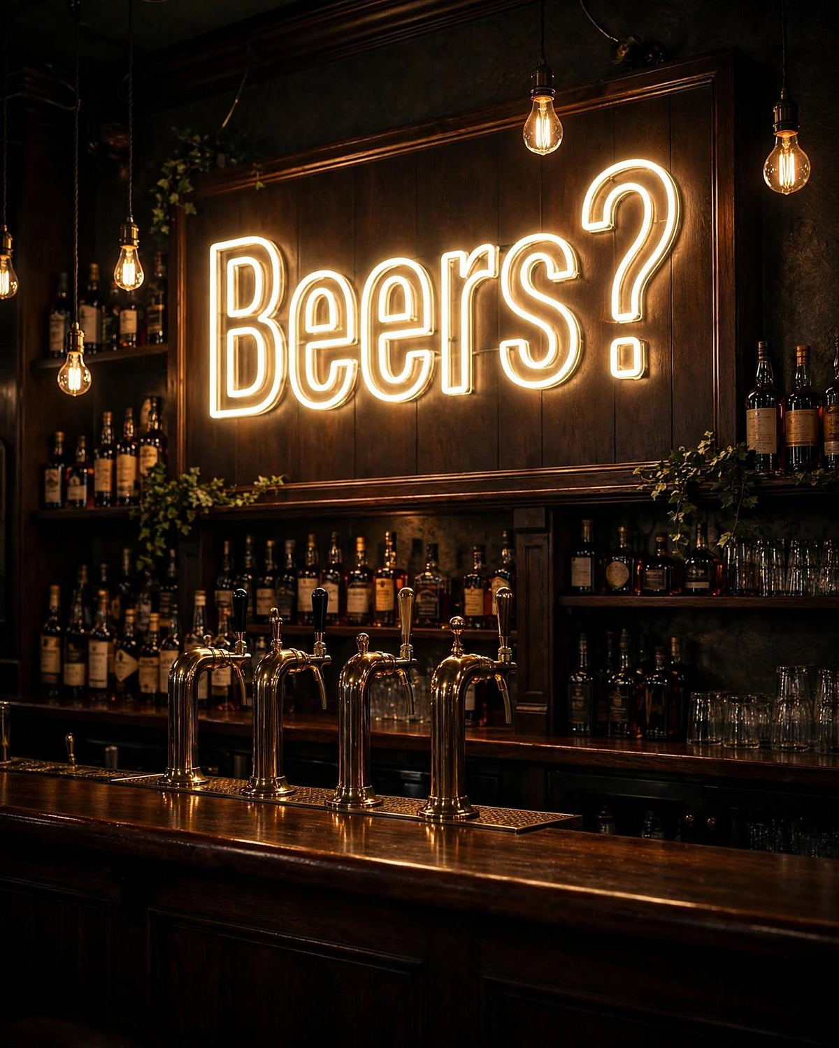 Beers? · LED Neon — Warmweiß