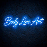 Body Line Art · LED Neon — Blau