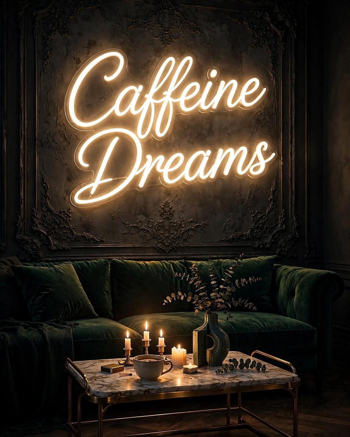 Caffeine Dreams · LED Neon — Warmweiß