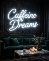 Caffeine Dreams · LED Neon — Weiß