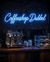 Coffeeshop Dubbel · LED Neon — Blau