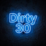 Dirty 30 · LED Neon — Blau