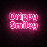 Drippy Smiley · LED Neon — Pink
