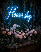 Flower shop · LED Neon — Blau